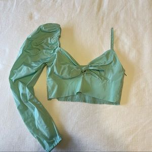 Zara one shoulder crop top NWT